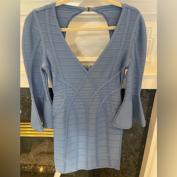 Herve Leger Blue Dress